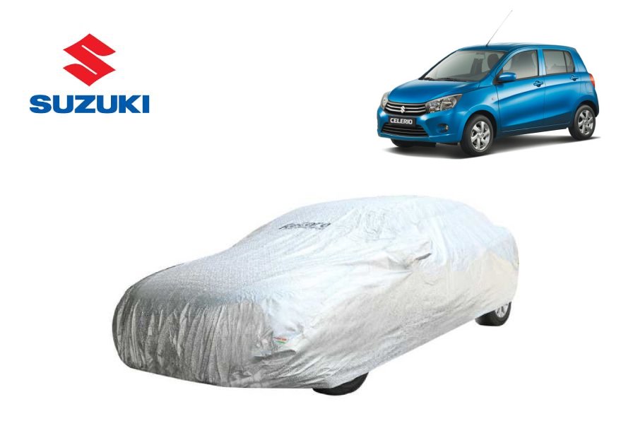 Recaro Car Body Cover Spyro Silver Maruti Suzuki Celerio 2014 - 2020 : Waterproof