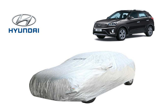 Recaro Car Body Cover Spyro Silver Hyundai Creta 2014 - 2017 With Antenna Pocket : Waterproof