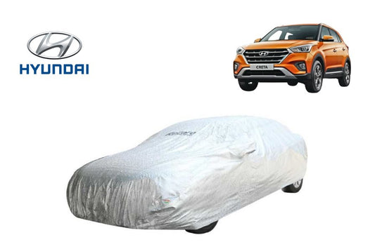 Recaro Car Body Cover Spyro Silver Hyundai Creta 2018 - 2019 With Antenna Pocket : Waterproof