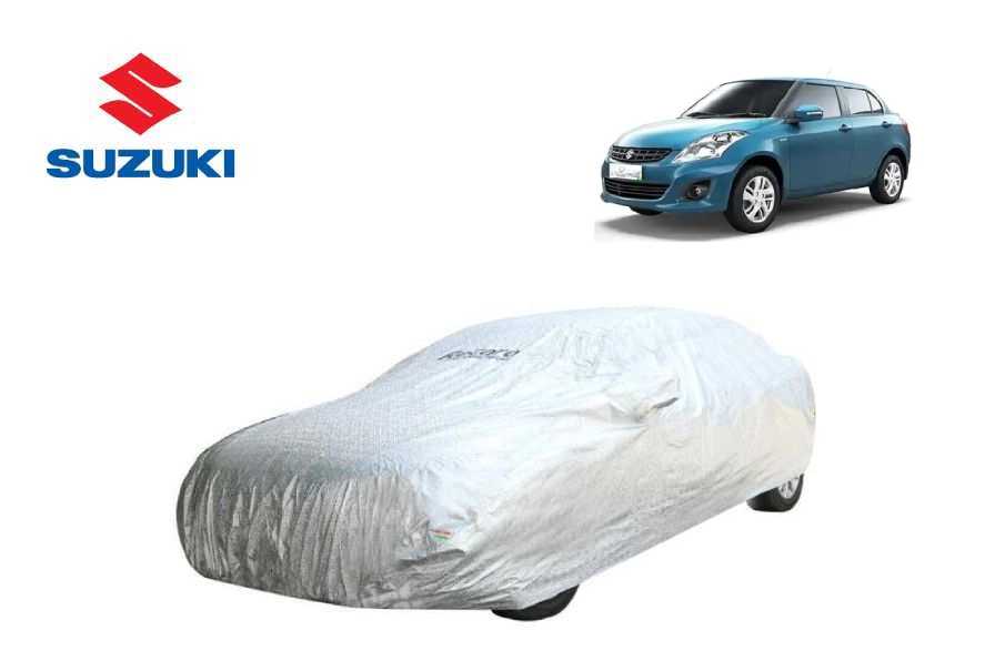 Recaro Car Body Cover Spyro Silver Maruti Suzuki Dzire 2012 - 2016 With Antenna Pocket : Waterproof