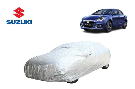 Recaro Car Body Cover Spyro Silver Maruti Suzuki Dzire 2017 - 2021 With Antenna Pocket : Waterproof