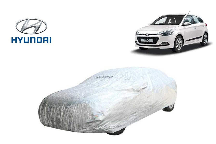 Recaro Car Body Cover Spyro Silver Hyundai I20 Elite 2015 - 2017 With Antenna Pocket : Waterproof