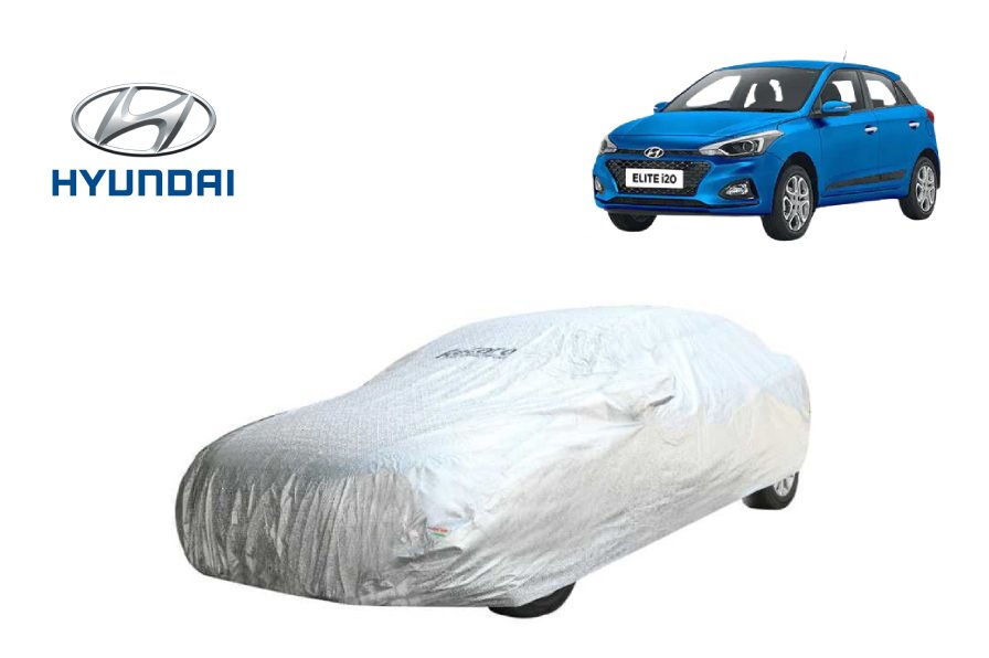 Recaro Car Body Cover Spyro Silver Hyundai I20 Elite 2018 - 2020 With Antenna Pocket : Waterproof