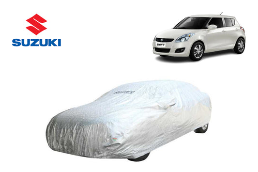 Recaro Car Body Cover Spyro Silver Maruti Suzuki Swift 2015 - 2017 With Antenna Pocket : Waterproof