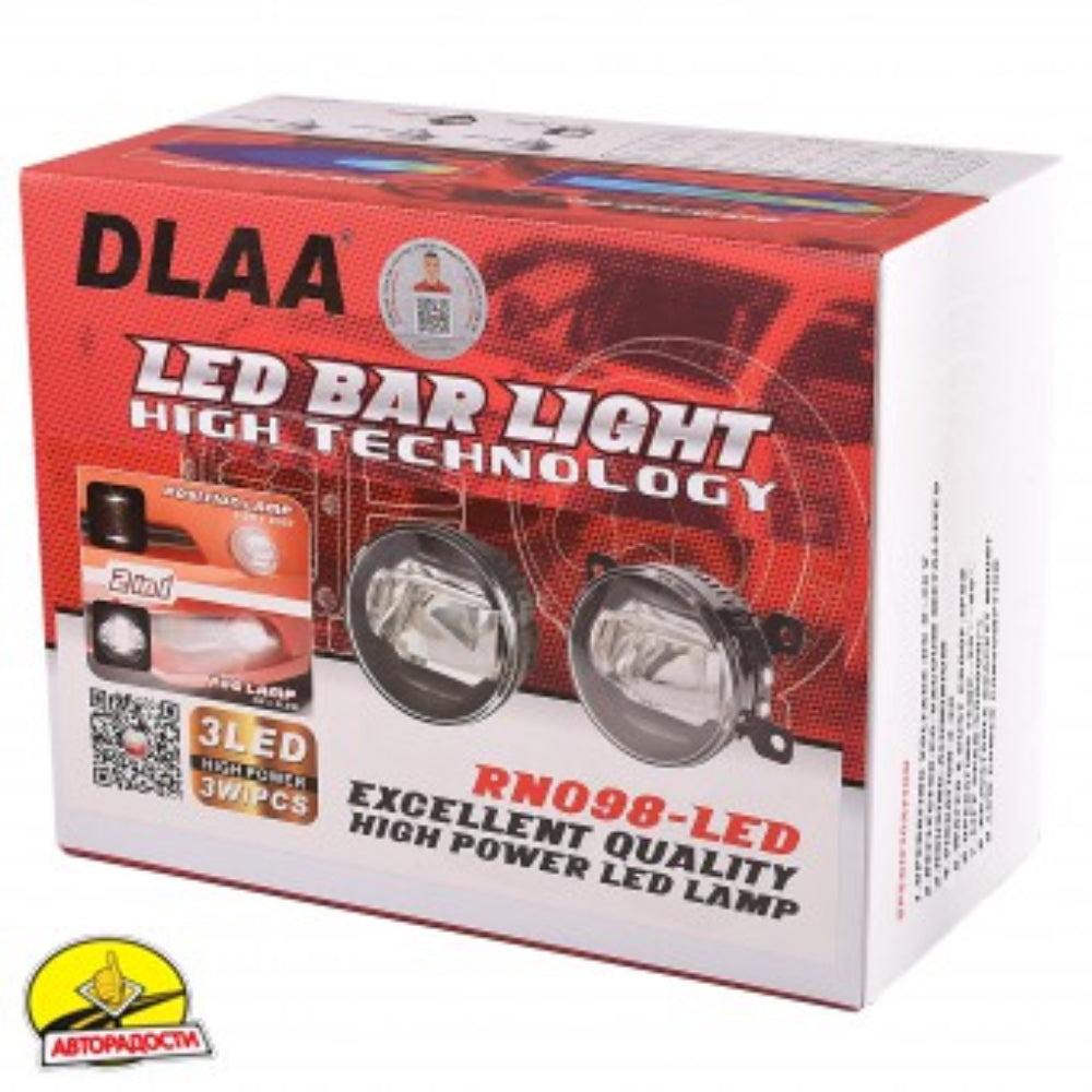 DLAA RN098 LED Projector Fog Lamps With Position Light For Maruti Suzuki Swift 2004 - 2010