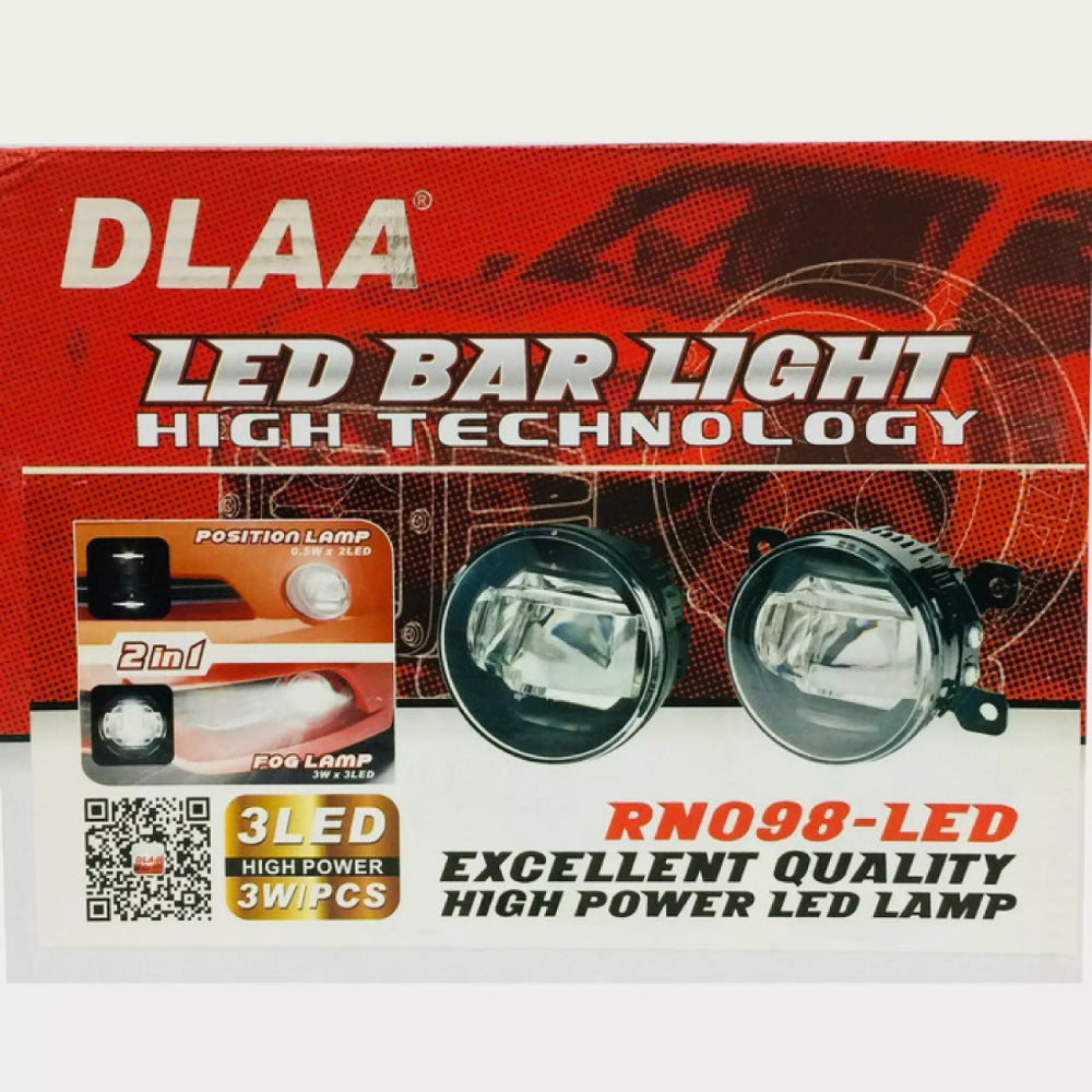 DLAA RN098 LED Projector Fog Lamps With Position Light For Maruti Suzuki Swift 2004 - 2010