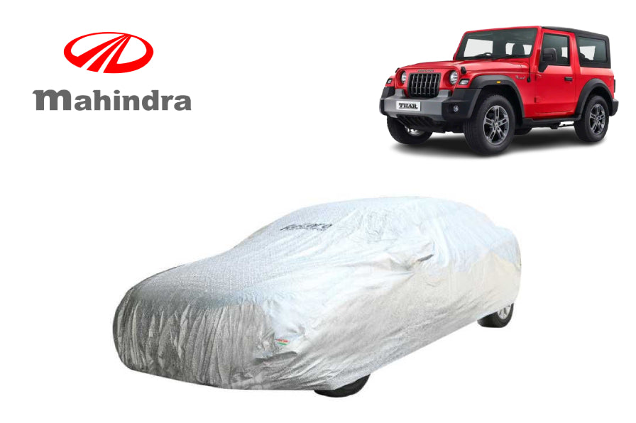 Recaro Car Body Cover Spyro Silver Mahindra Thar 2020 - 2023 : Waterproof